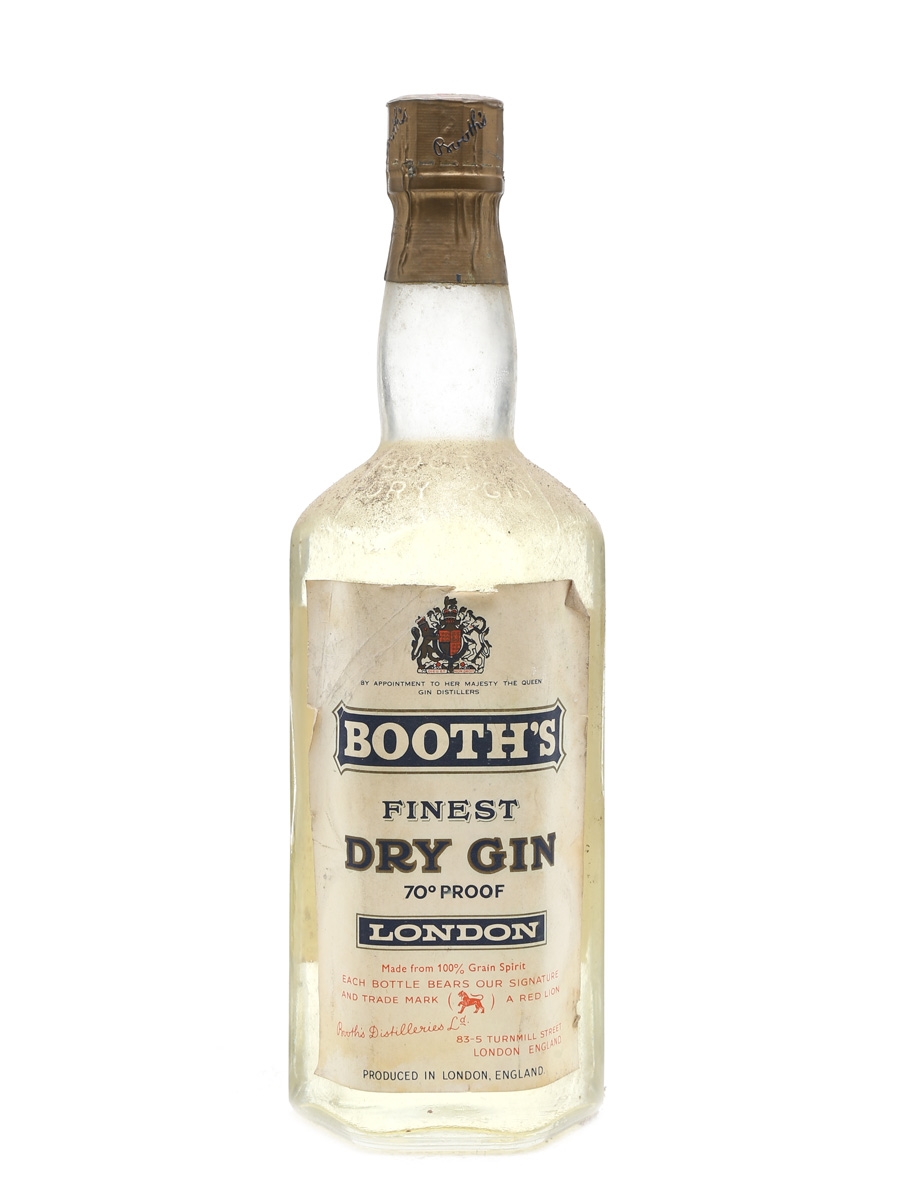 Booth's Finest Dry Gin Bottled 1961 75cl / 40%
