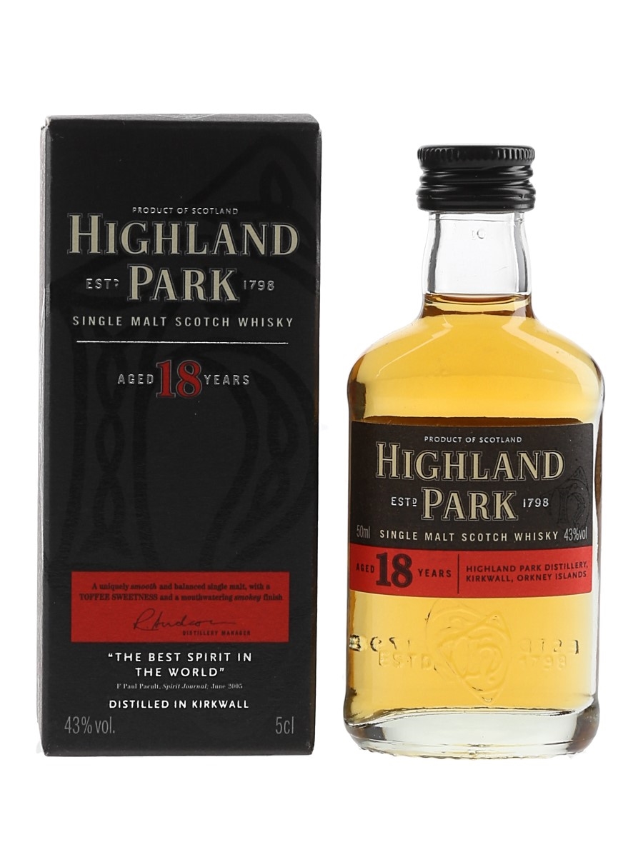Highland Park 18 Year Old Bottled Pre 2012 5cl / 43%