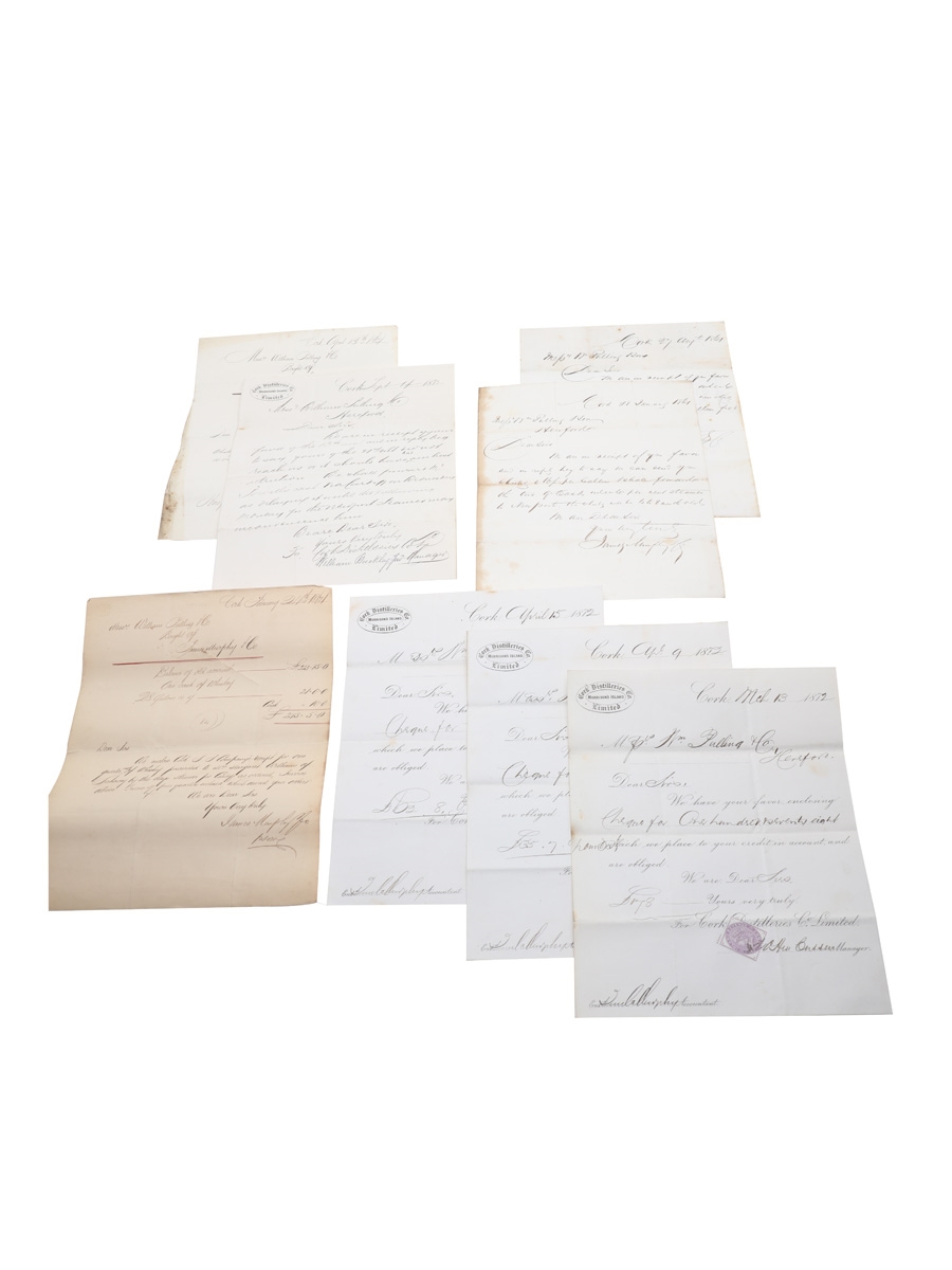 James Murphy & Co. Correspondence, Purchase Receipts & Invoices (9). William Pulling & Co. Dated 1861-1872