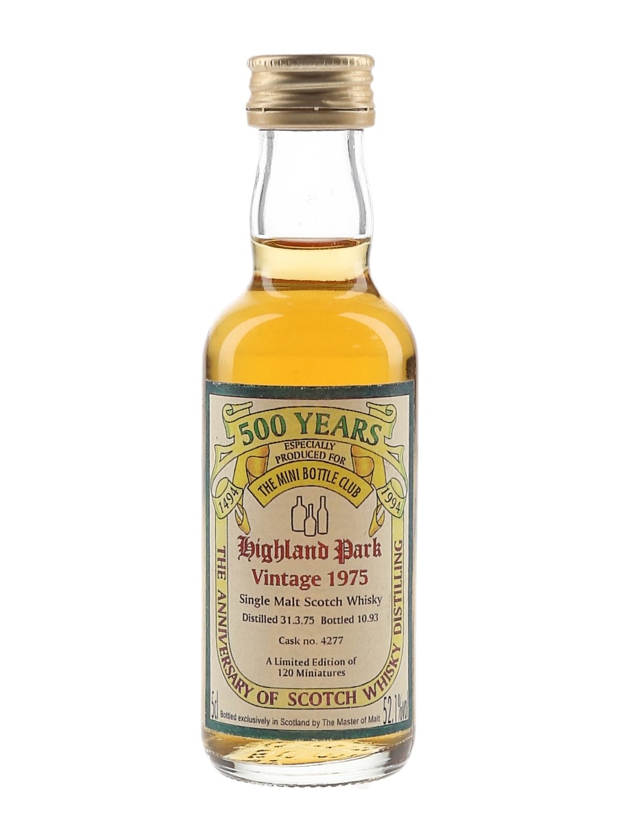 Highland Park 1975 Celebrating 500 Years Of Scotch Whisky 5cl / 52.1%