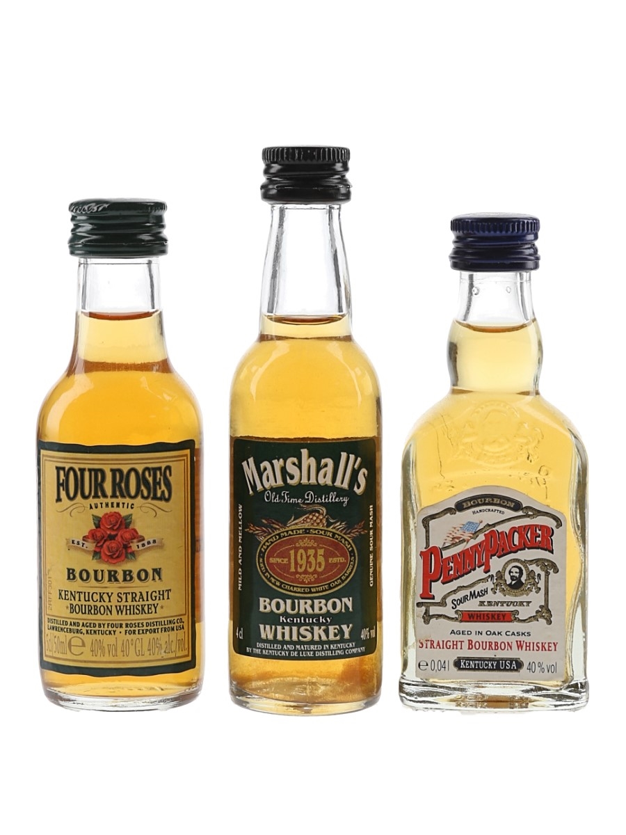 Four Roses, Marshall's & Penny Packer  3 x 4cl-5cl / 40%
