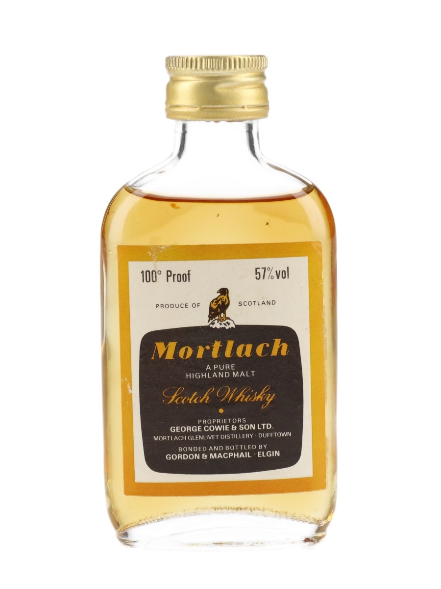 Mortlach 100 Proof Bottled 1980s - Gordon & MacPhail 5cl / 57%