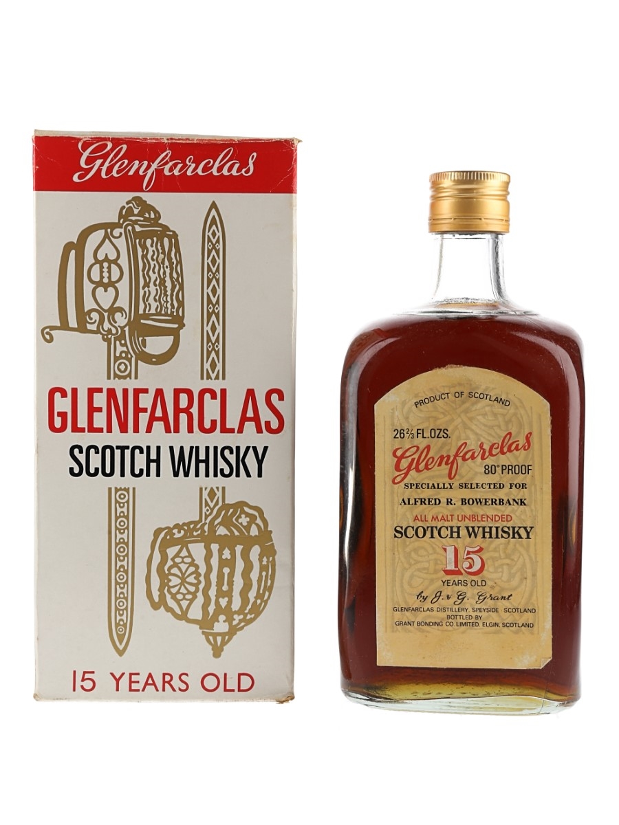 Glenfarclas 15 Year Old Bottled 1970s - Alfred R Bowerbank 75.7cl / 40%