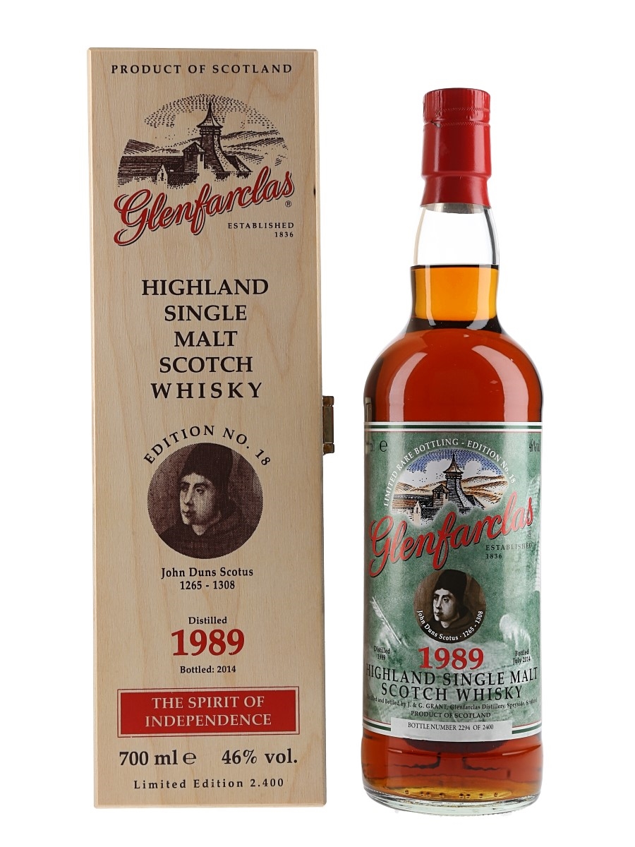 Glenfarclas 1989 The Spirit Of Independence Bottled 2014 - Edition No.18 - John Duns Scotus 70cl / 46%