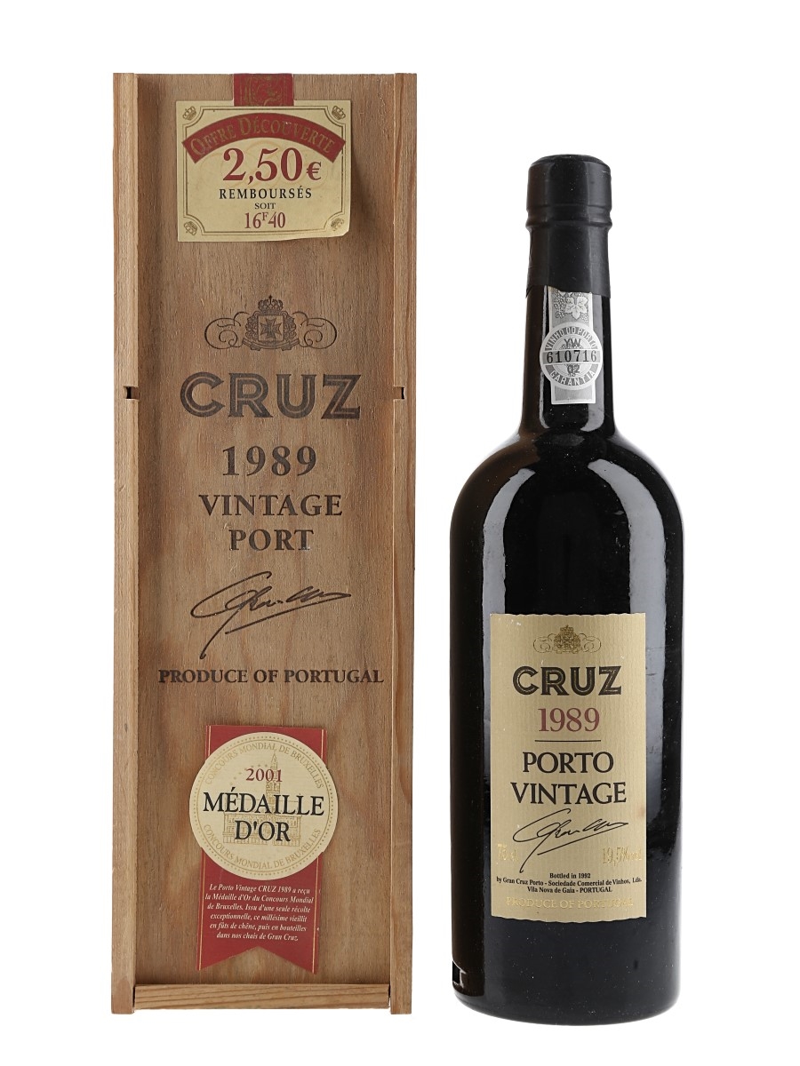Cruz 1989 Vintage Port Bottled 1992 75cl / 19.5%