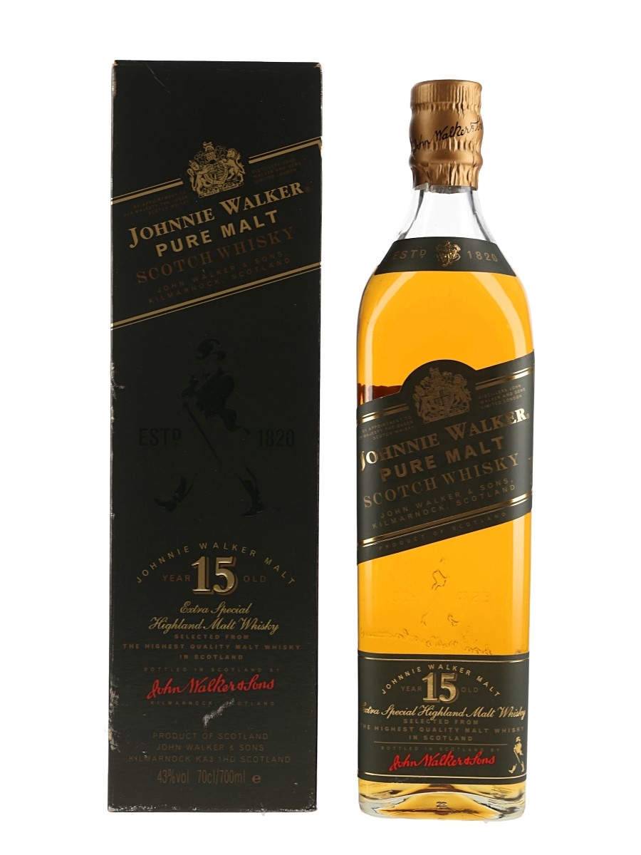Johnnie Walker 15 Year Old Pure Malt Green Label Bottled 1990s 70cl / 43%
