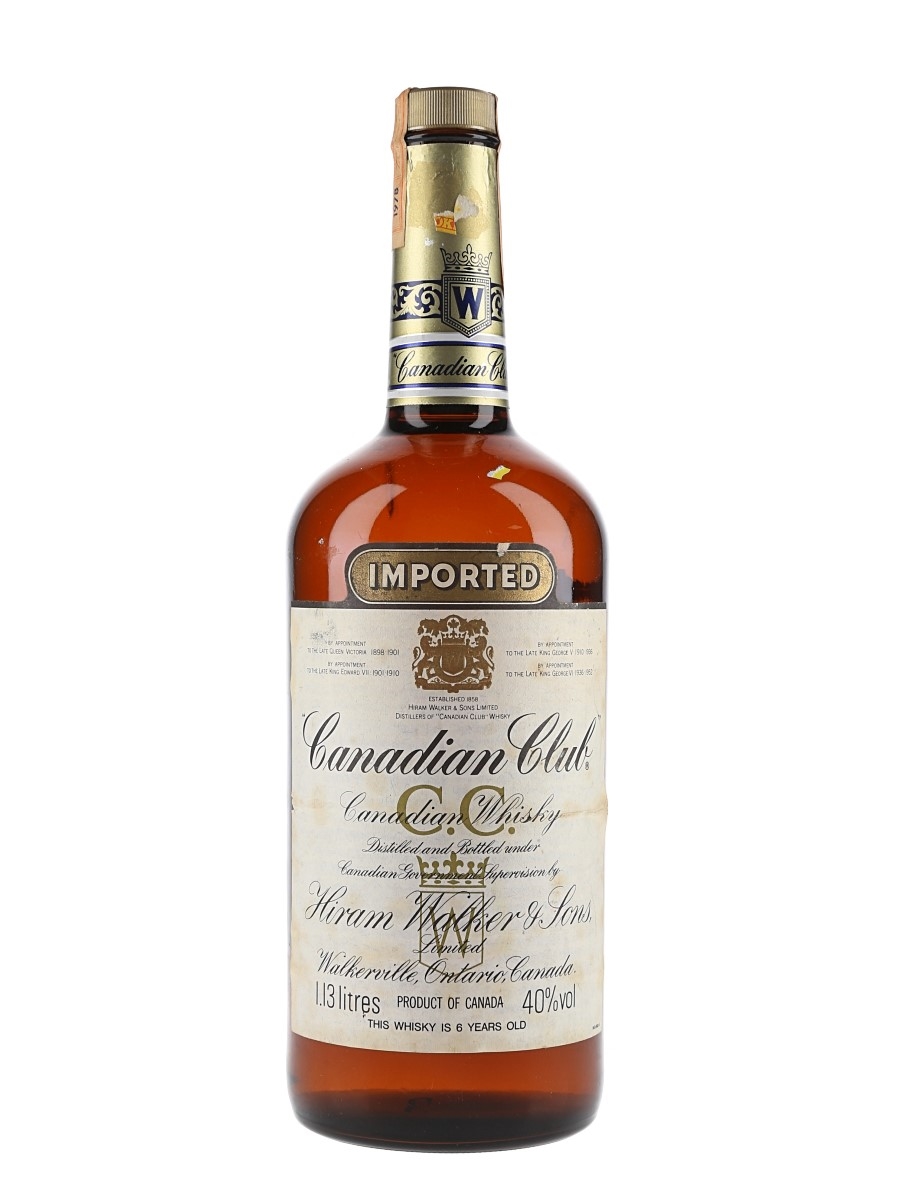 Canadian Club 6 Year Old 1978 Bottled 1980s 113cl / 40%