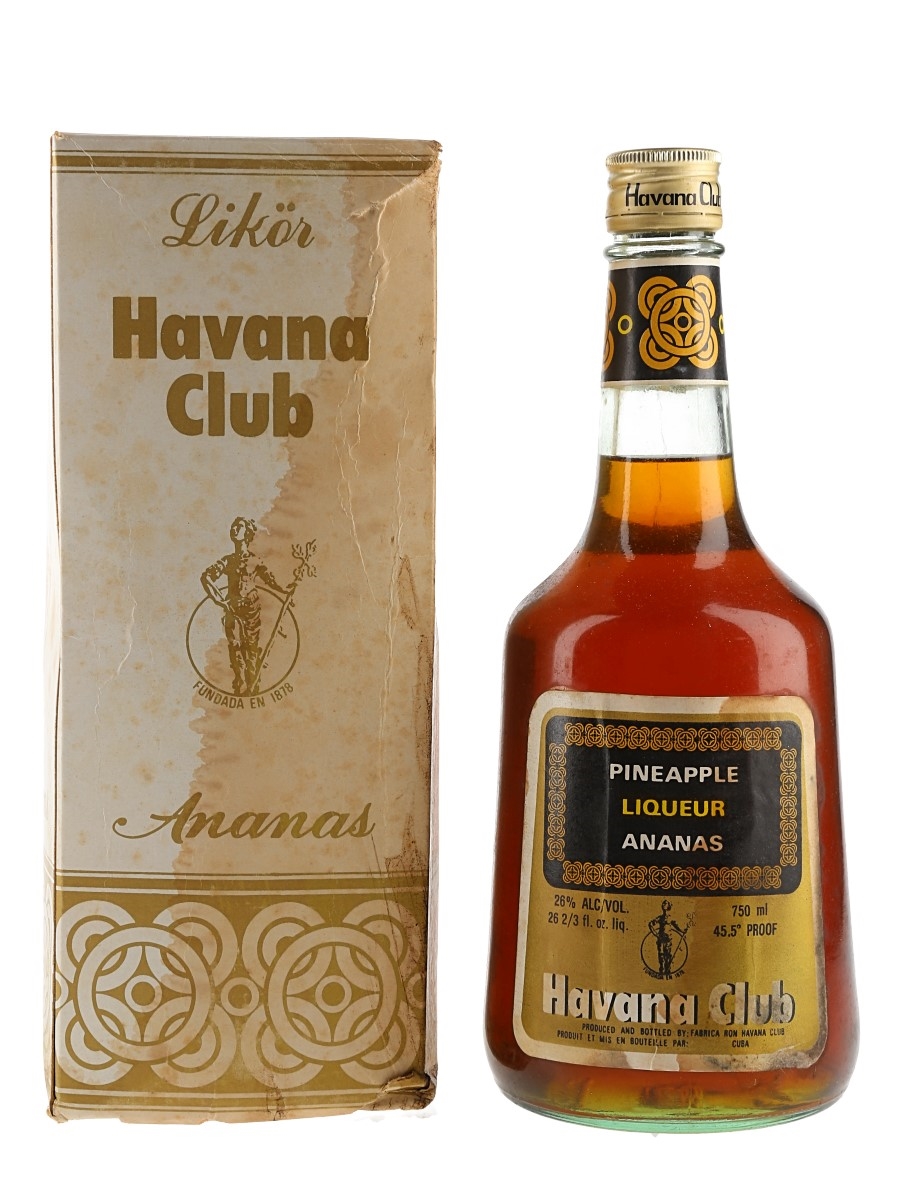 Havana Club Pineapple Liqueur Bottled 1970s 75cl / 26%