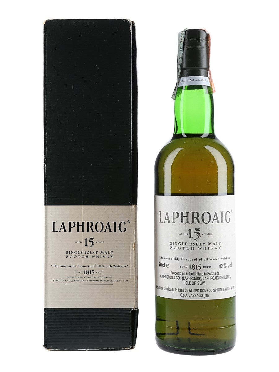 Laphroaig 15 Year Old Bottled 1990s - Allied Domecq 70cl / 43%