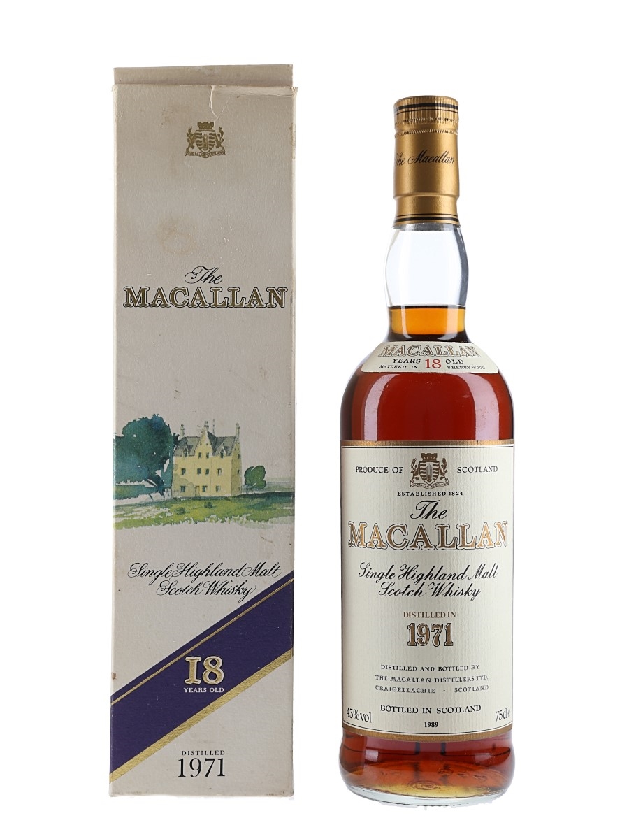 Macallan 1971 18 Year Old Bottled 1989 75cl / 43%