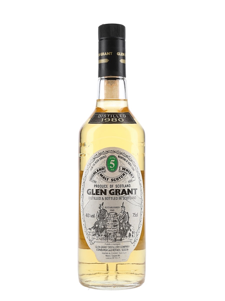 Glen Grant 1980 5 Year Old Seagram Italia 75cl / 40%