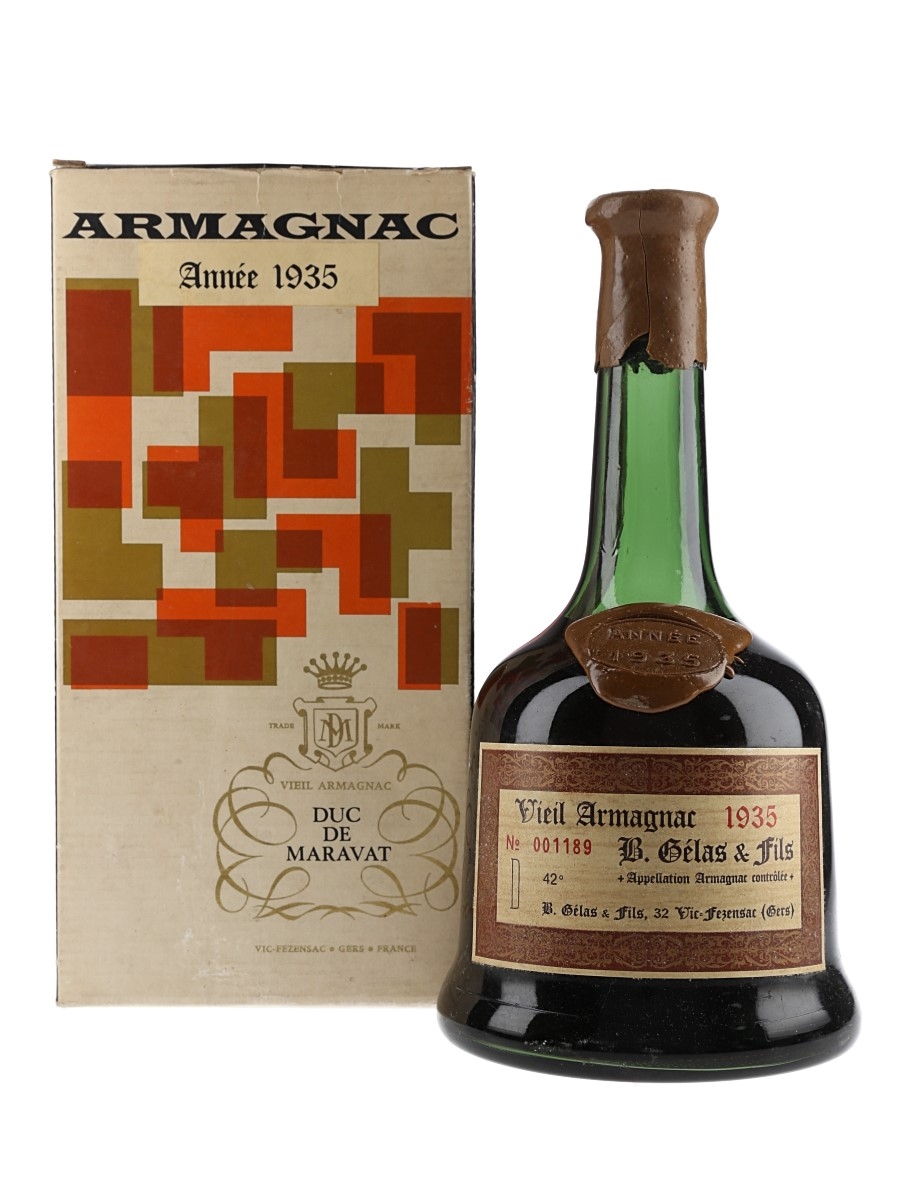 B Gelas & Fils 1935 Vieil Armagnac  70cl / 42%