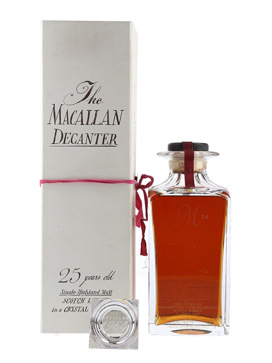 Macallan 1964 25 Year Old Tudor Crystal Decanter Bottled 1989 - Premiere Wine Merchants 75cl / 43%