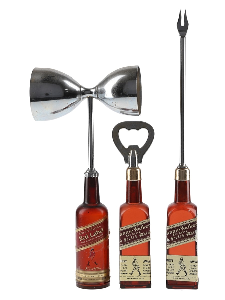 Vintage Johnnie Walker Red Label Bottle Bar Tools - Lot 156710