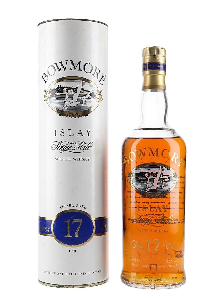Bowmore 17 Year Old Bottled 1990s - Screen Printed Label 70cl / 43%