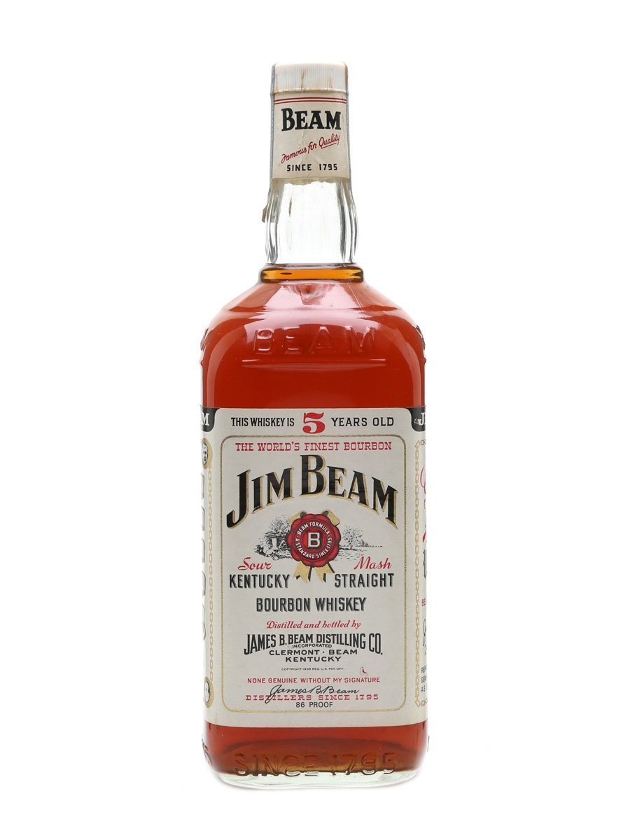 Jim Beam 5 Year Old Bottled 1970s - Bottled In Bond 118cl / 43%