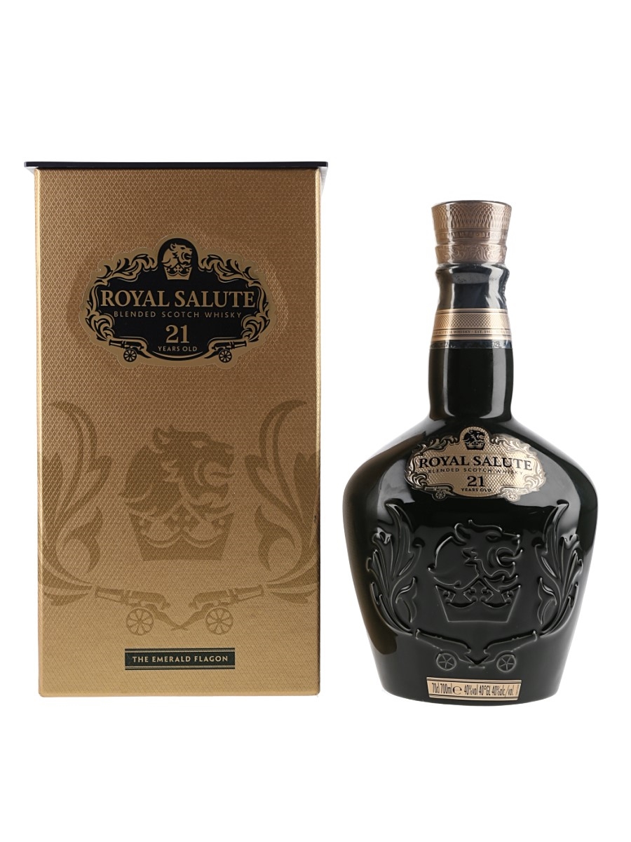 Royal Salute 21 Year Old Bottled 2015 - The Emerald Ceramic Flagon 70cl / 40%