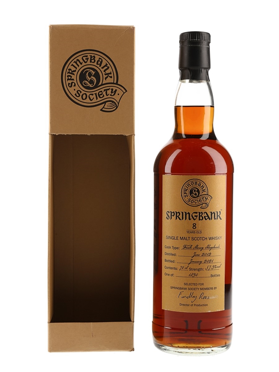 Springbank 2012 8 Year Old Bottled 2021 - Springbank Society 70cl / 57.3%