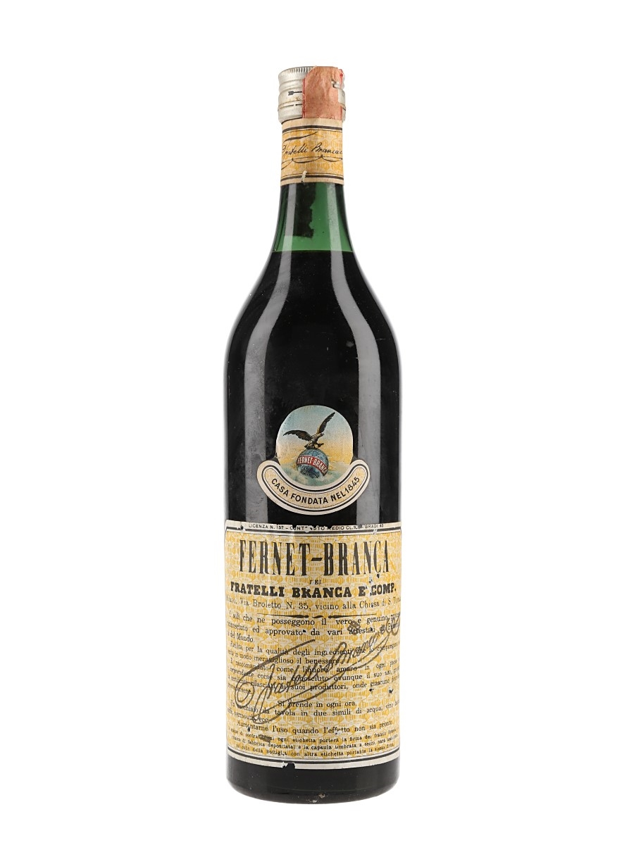 Fernet Branca Bottled 1960s-1970s 100cl / 45%