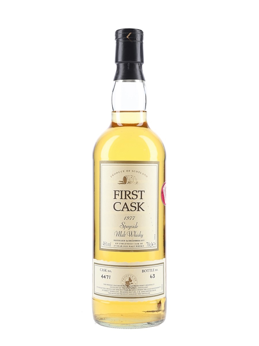 Strathmill 1977 27 Year Old Cask 4471 First Cask 70cl / 46%