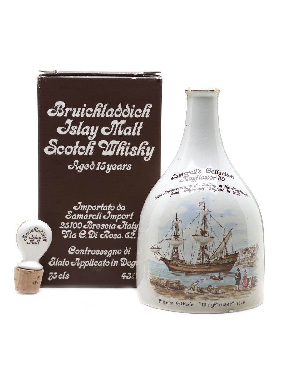 Bruichladdich 15 Year Old Wedgwood Ceramic Decanter Samaroli Collection Mayflower '80 75cl / 43%