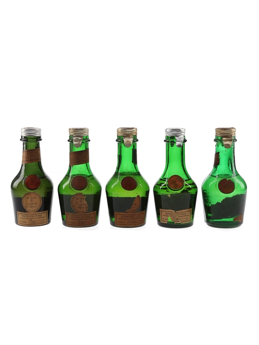Benedictine DOM Bottled 1960s-1970s 5 x 3cl /  41.7%
