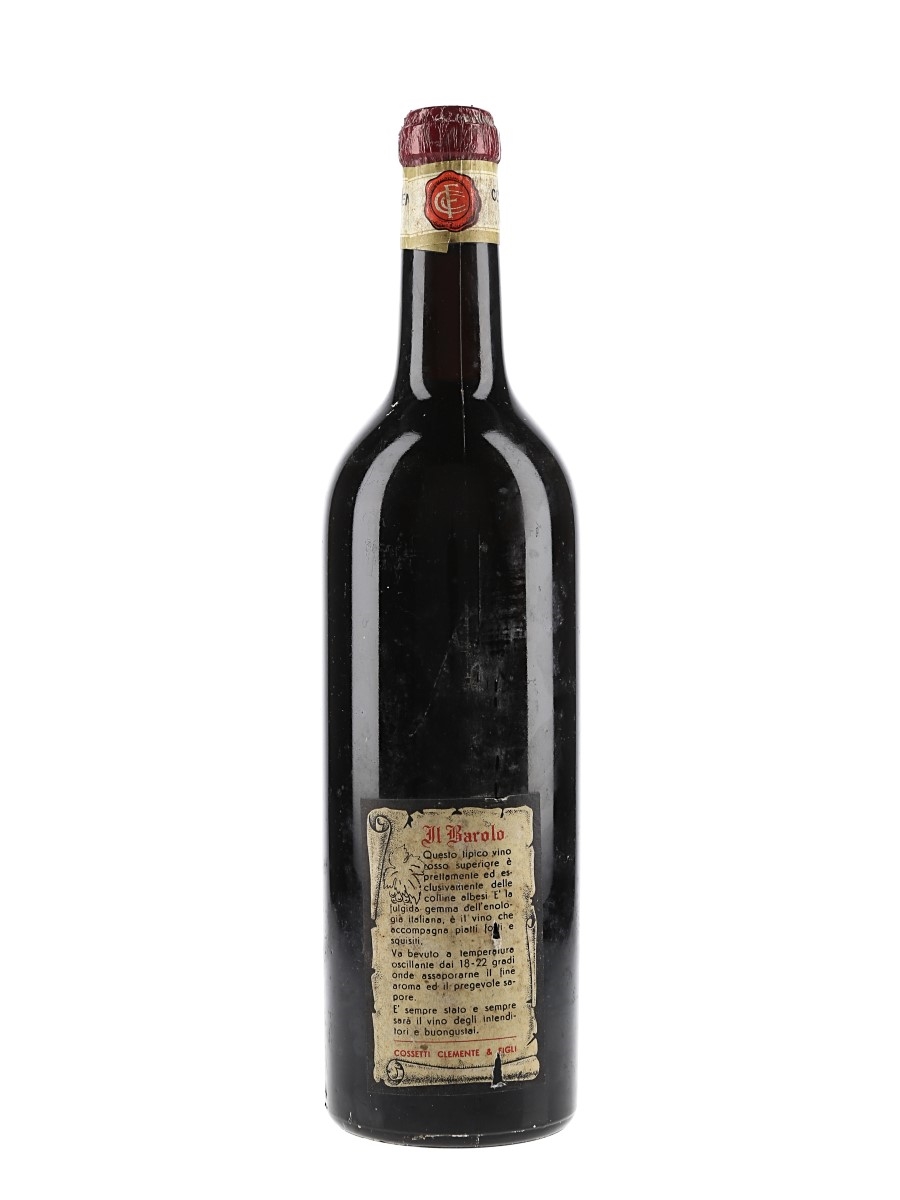 1961年　COSSETTI Barolo 1961 Cossetti Barolo DOCG, Piedmont, Italy | prices, reviews