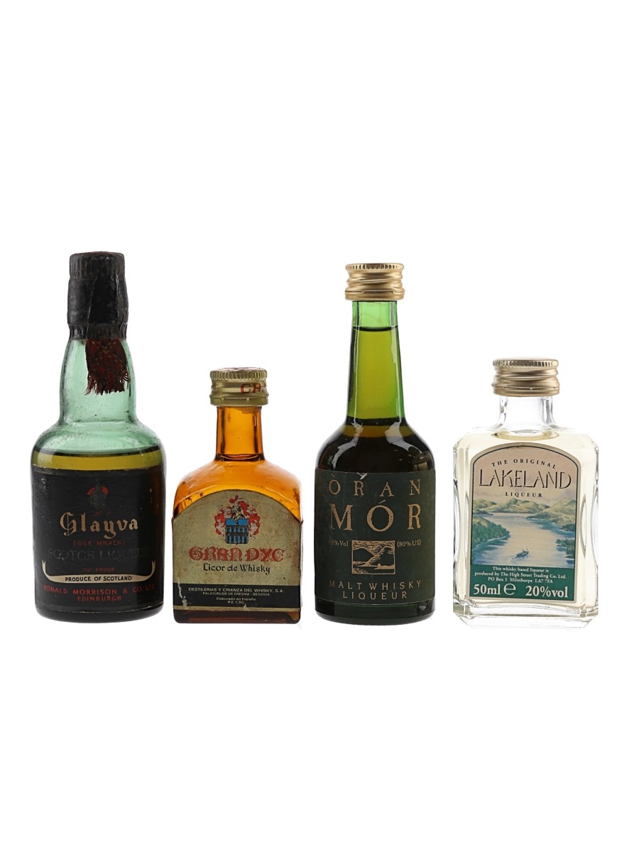 Assorted Liqueurs Glayva, Gran Dyc, Lakeland & Oran Mor 4 x 5cl