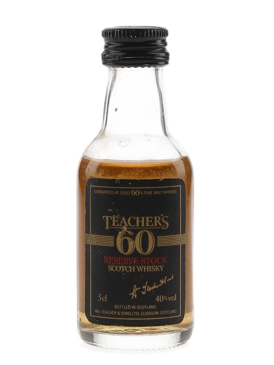Teacher's 60 Reserve Stock Bottled 1980s 5cl / 40%