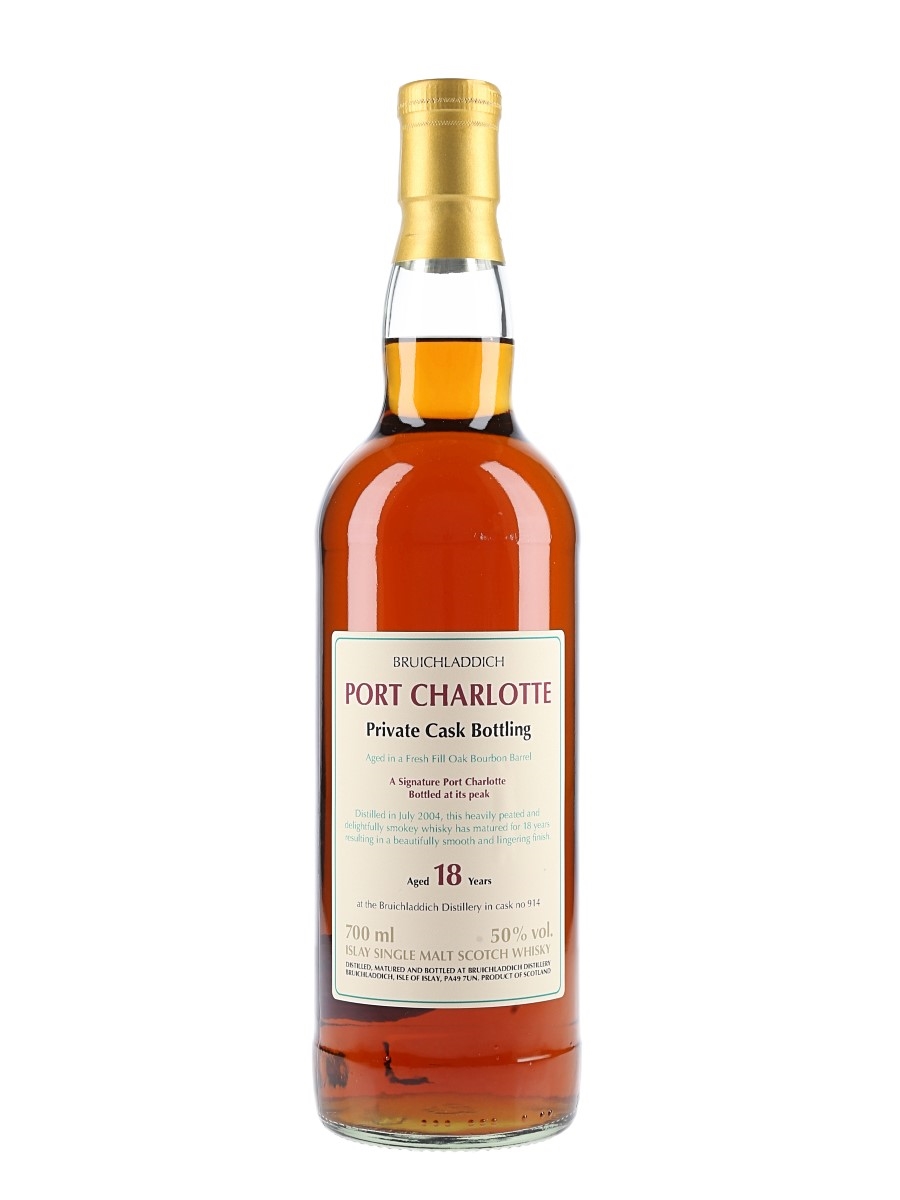 Port Charlotte 2004 18 Year Old Bourbon Barrel 914 Private Cask Bottling 70cl / 50%