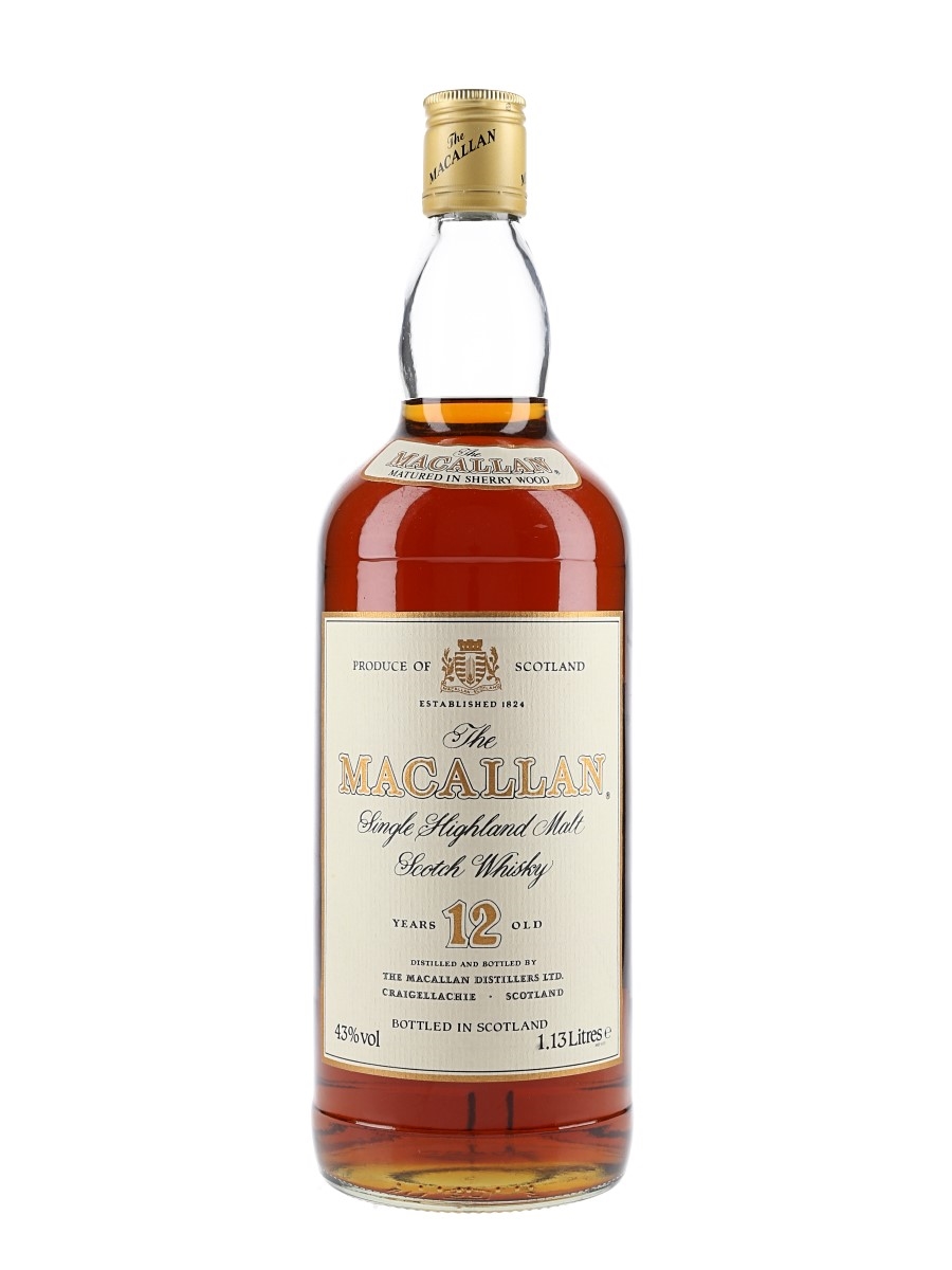 Macallan 12 Year Old Bottled 1980s 113cl / 43%
