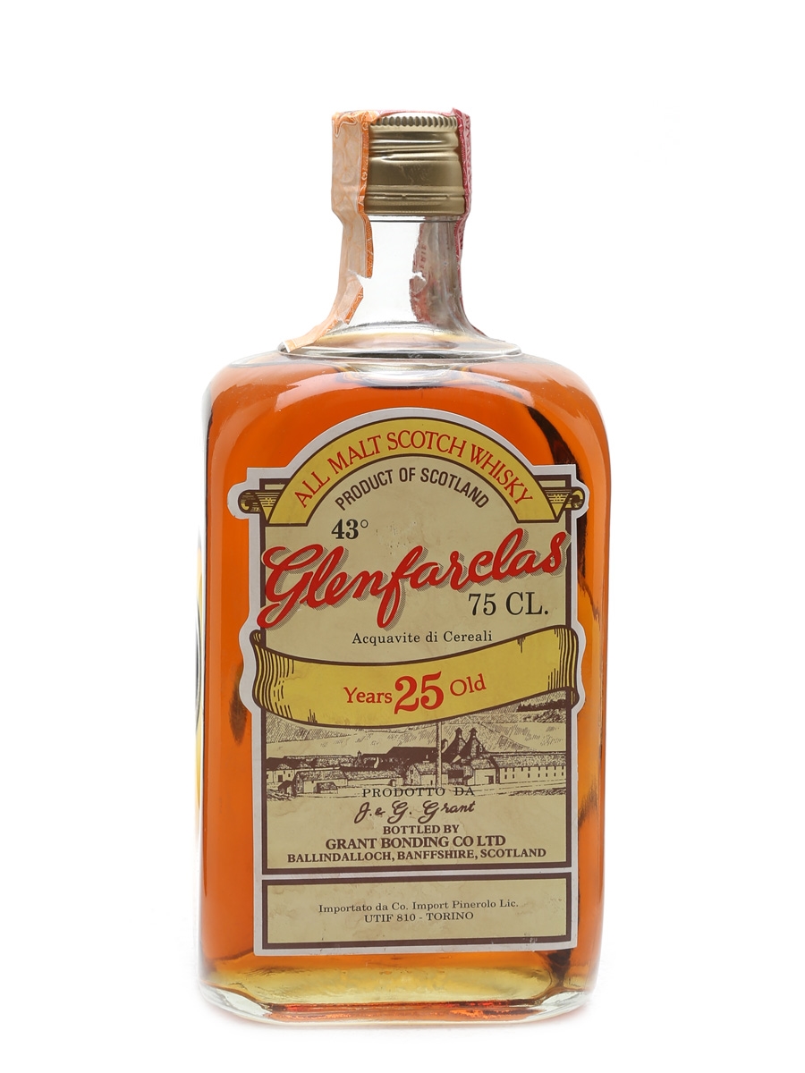 Glenfarclas 25 Year Old Bottled 1970s - Pinerolo 75cl / 43%