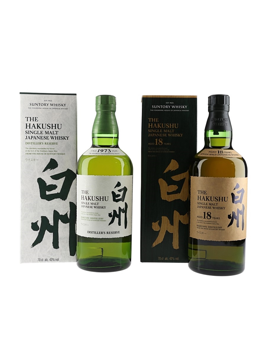 Hakushu 18 Year Old & Distillers Reserve  2 x 70cl / 43%