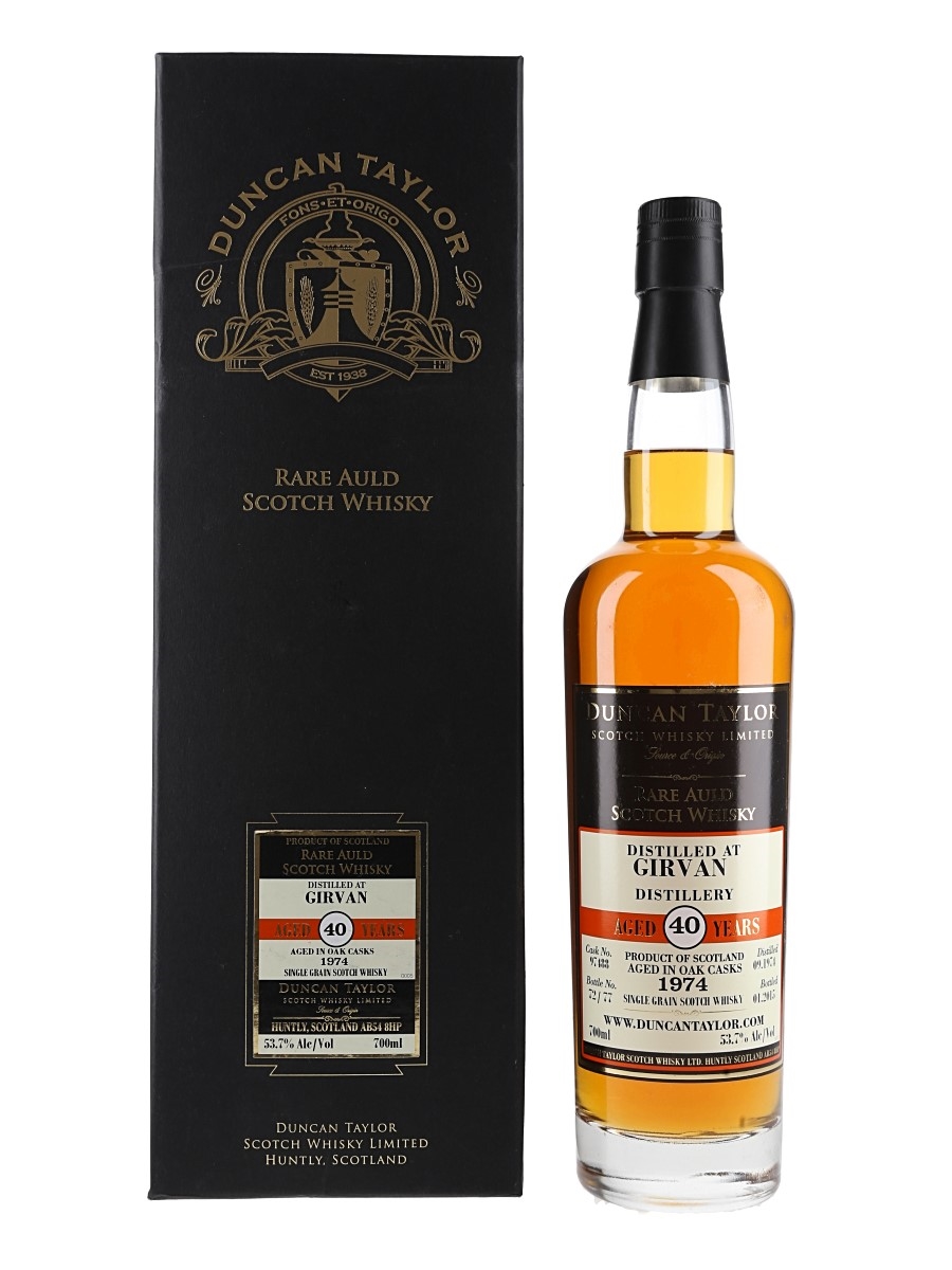 Girvan 1974 40 Year Old Cask 97488 Bottled 2015 - Duncan Taylor Rare Auld 70cl / 53.7%