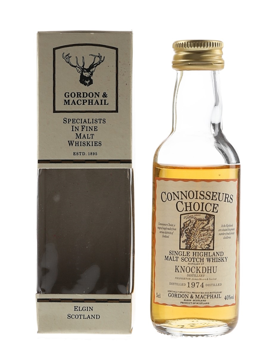 Knockdhu 1974 Connoisseurs Choice Bottled 1980s-1990s - Gordon & MacPhail 5cl / 40%