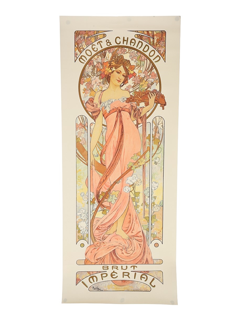 Moet & Chandon Brut Imperial Poster Alphonse Mucha 65cm x 26cm