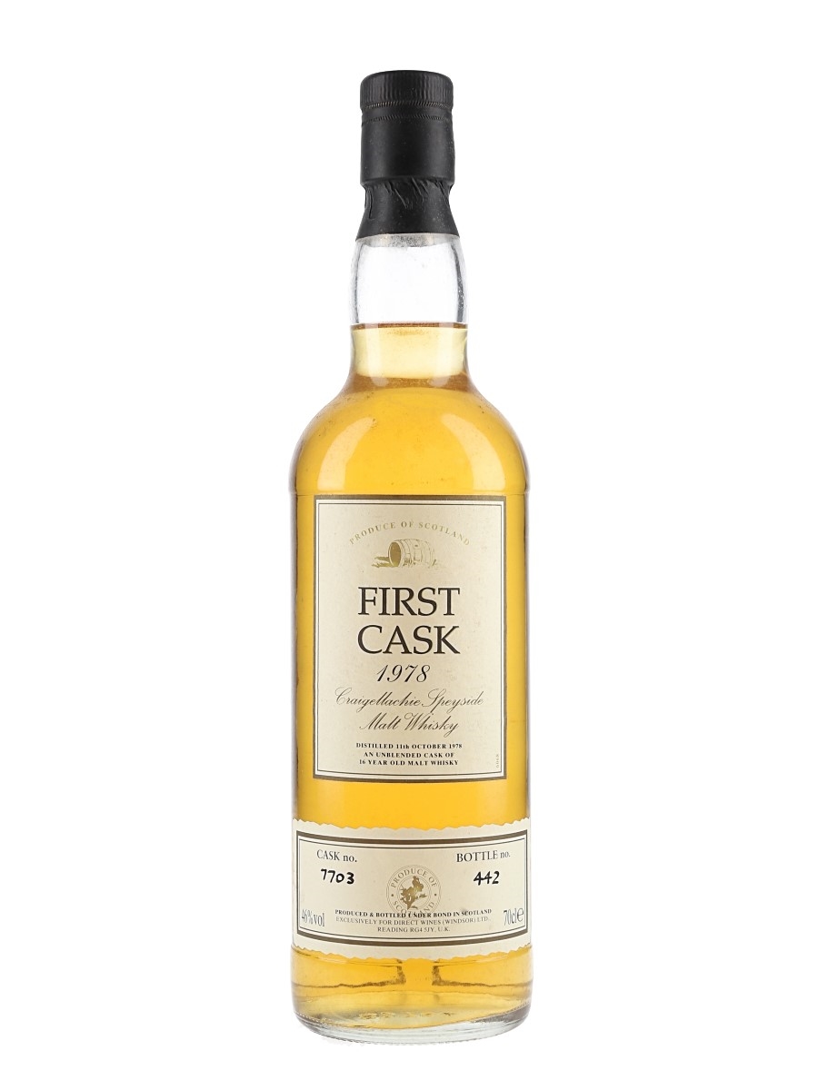 Craigellachie 1978 16 Year Old Cask 7703 First Cask 70cl / 46%