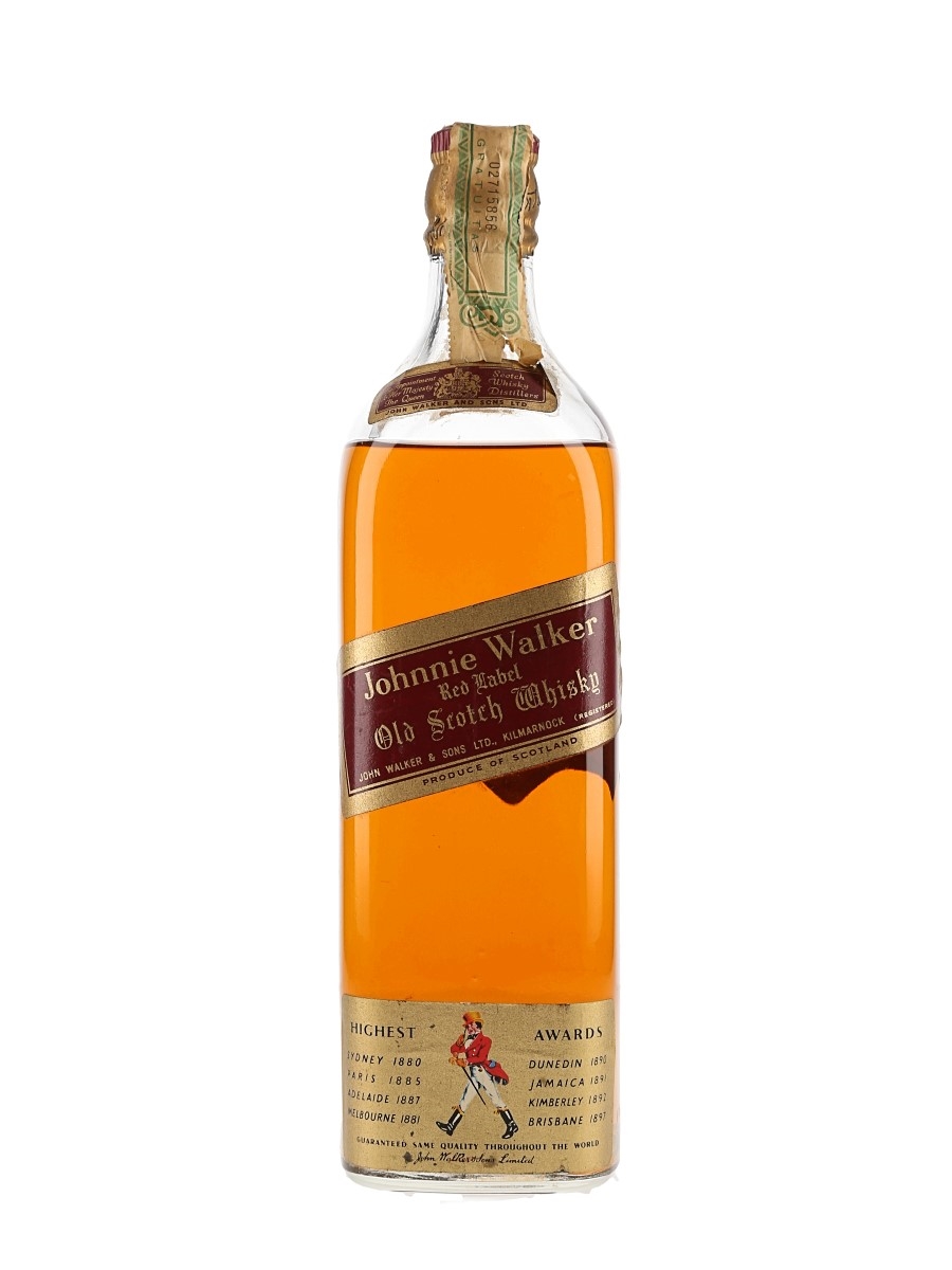 Johnnie Walker Red Label Bottled 1950s-1960s 75cl