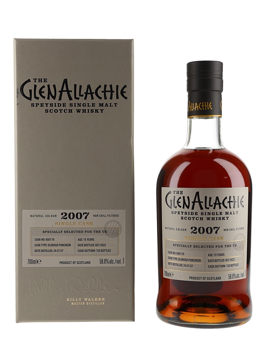 Glenallachie 2007 15 Year Old Single Cask 800179 Bottled 2022 - UK Exclusive 70cl / 58%