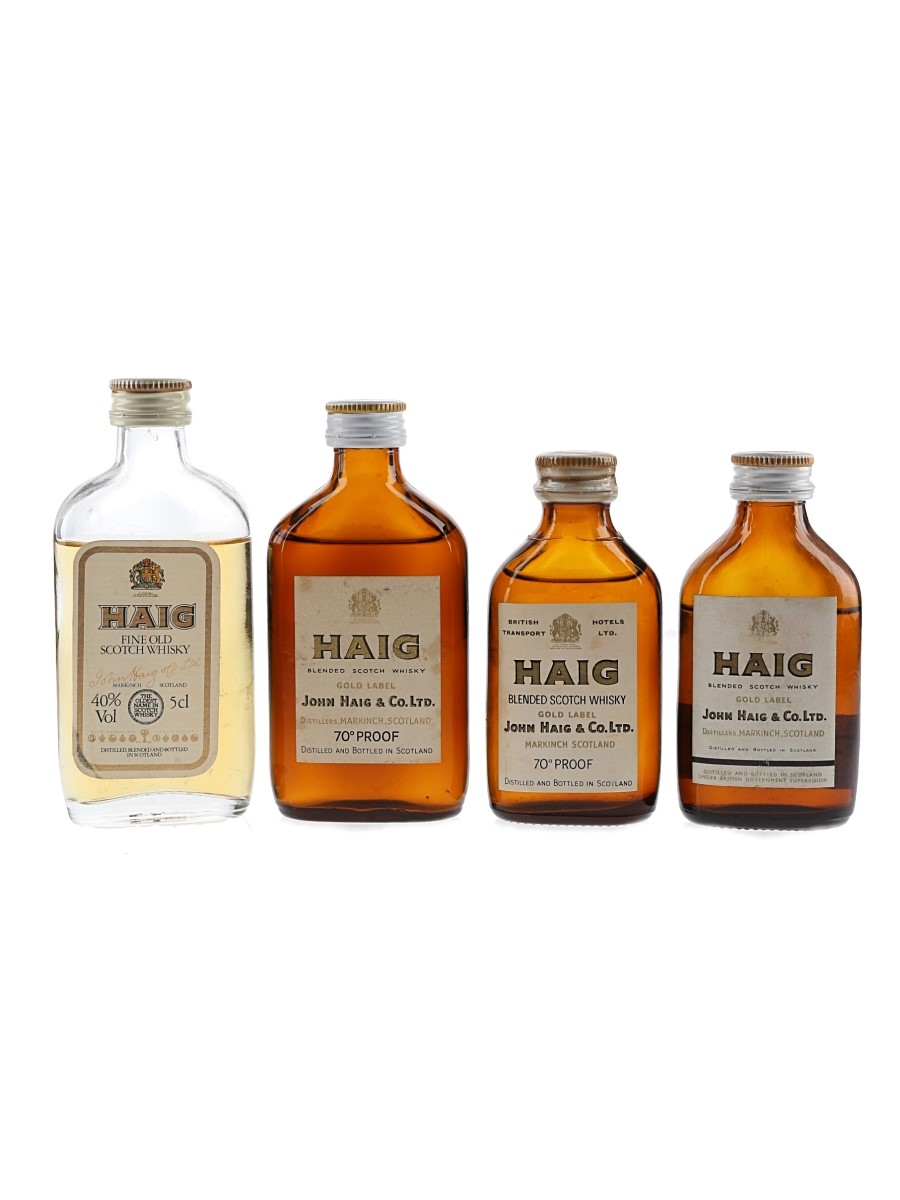 Haig Gold Label & Fine Old Bottled 1970s-1980s 4 x 5cl / 40%