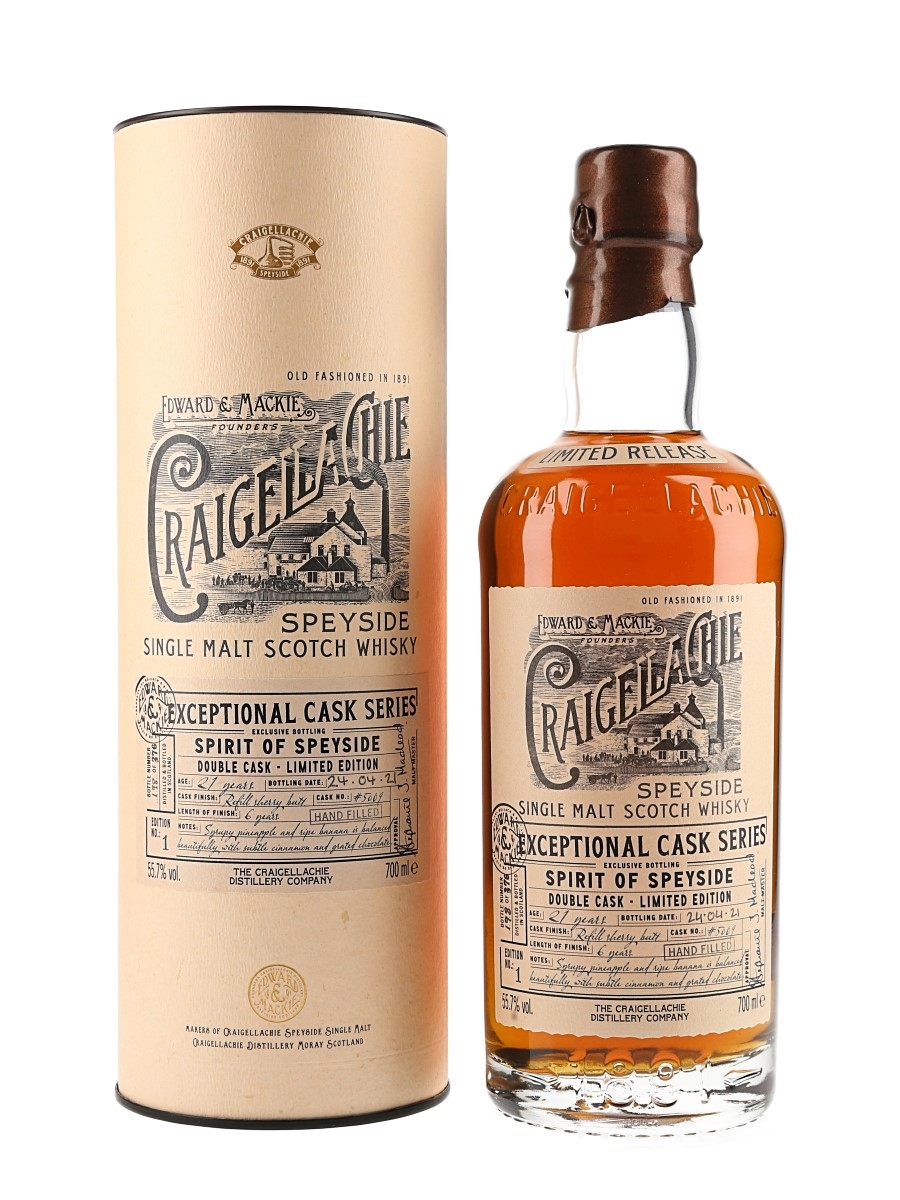 Craigellachie 21 Year Old Exceptional Cask Series Spirit Of Speyside Edition 1 70cl / 55.7%