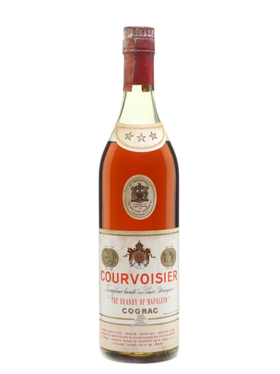 Courvoisier 3 Star Cognac Bottled 1950s 70cl / 40%
