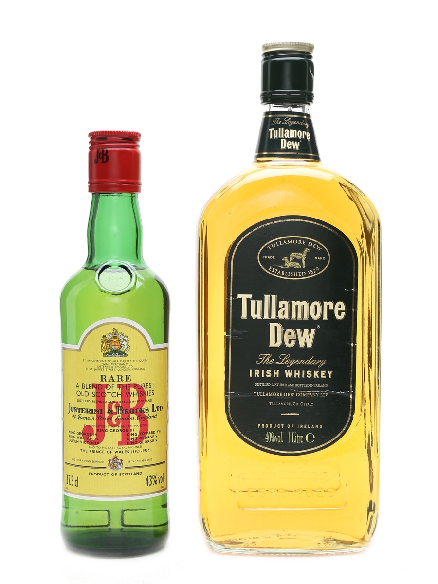 J & B Rare & Tullamore Dew  70cl & 37.5cl / 41.5%