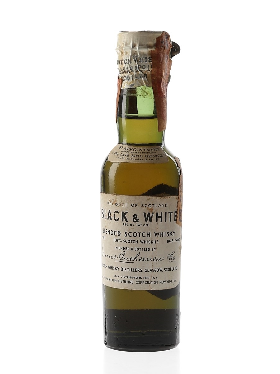 Buchanan's Black & White Spring Cap Bottled 1950s 4.7cl / 43.4%