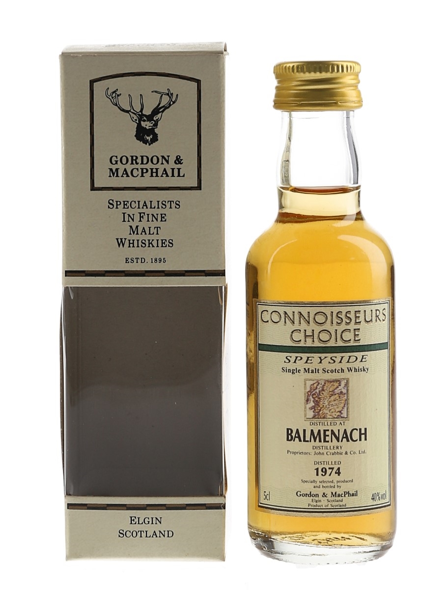 Balmenach 1974 Connoisseurs Choice Bottled 1990s - Gordon & MacPhail 5cl / 40%
