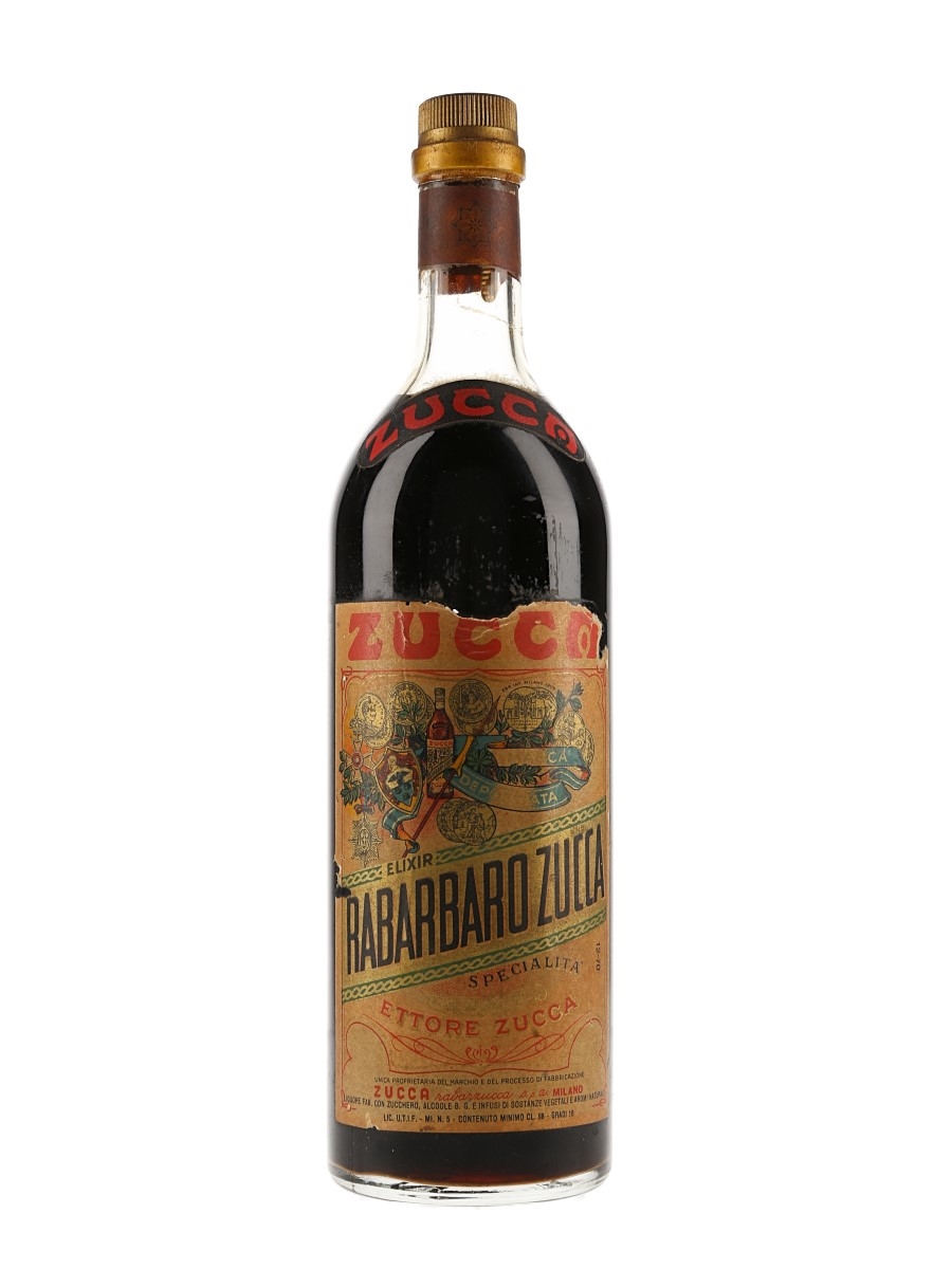 Zucca Elixir Rabarbaro Bitters Bottled 1960s 98cl / 16%