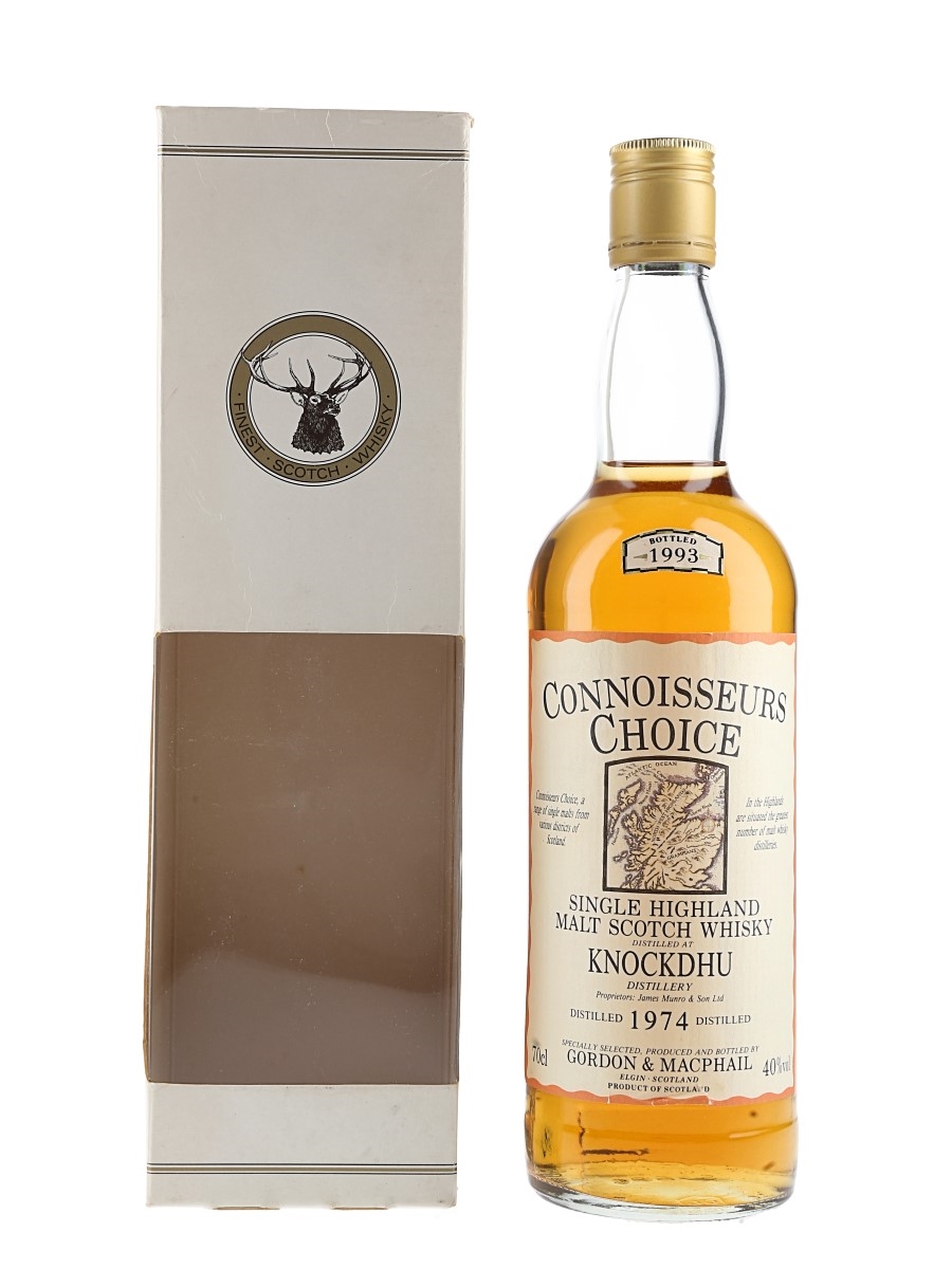 Knockdhu 1974 Connoisseurs Choice Bottled 1993 - Gordon & MacPhail 70cl / 40%
