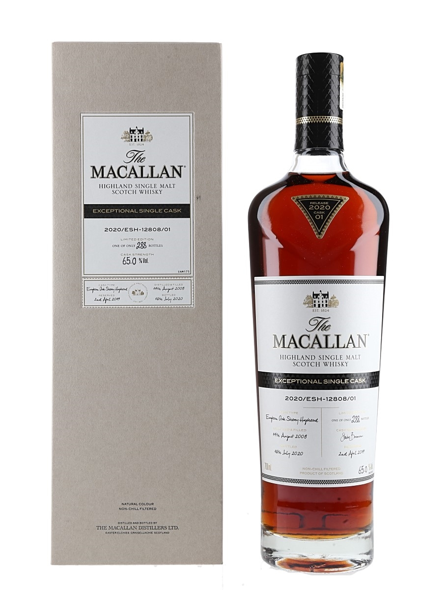 Macallan 2008 Exceptional Single Cask 01 2020 Release 70cl / 65%