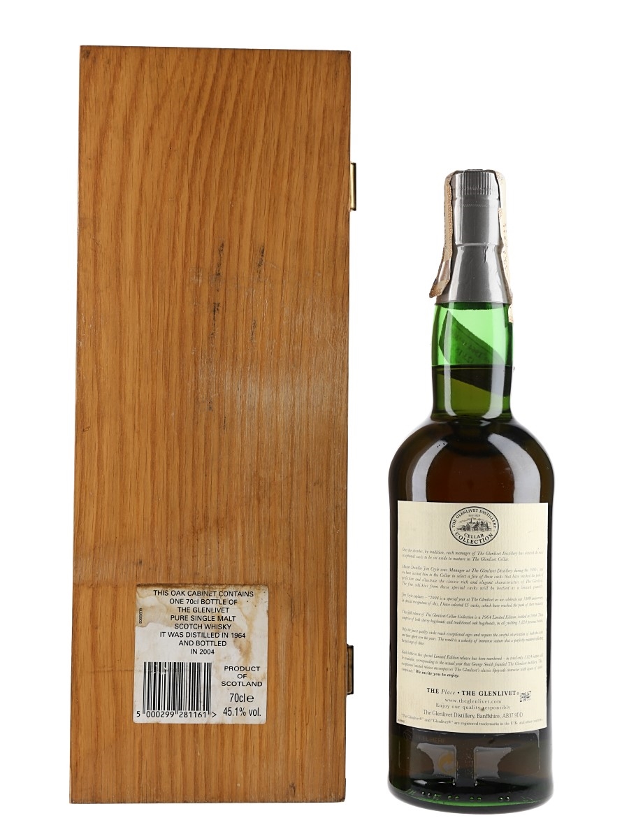 交換無料！ Glenlivet 1964 Cellar Collection - Lot 157627 - Buy/Sell ウイスキー