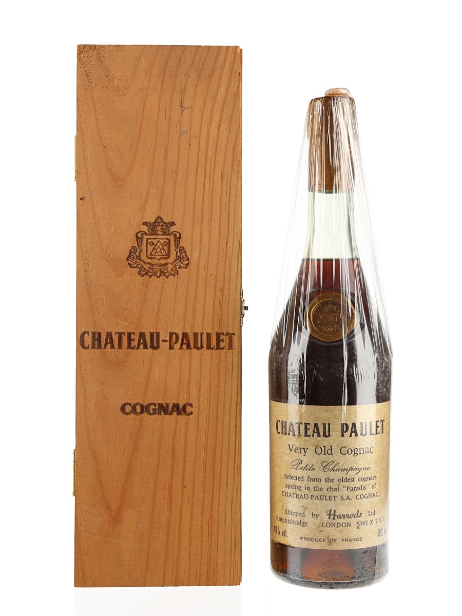 Chateau Paulet Very Old Cognac 1893 Bottled 1980s - Shipped by Harrods, London 70cl / 40%